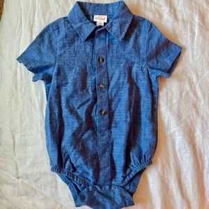 Linen button up short sleeve shirt